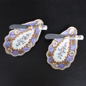 Antique Charles Pillivuyt C. P. & Co Mehun France Porcelain Butter Dish Set
